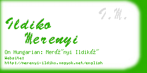 ildiko merenyi business card